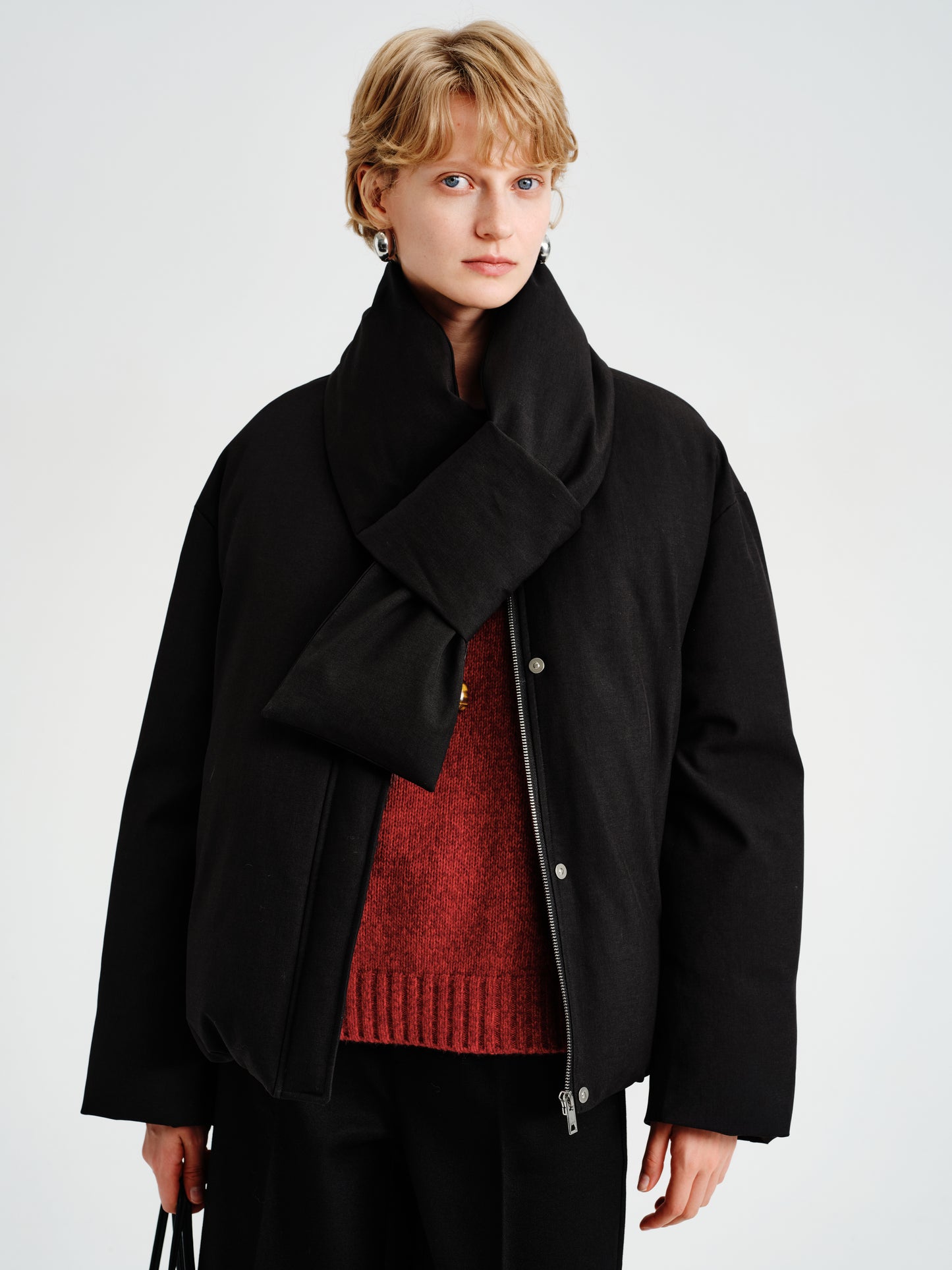 Fold Scarf Down Jacket
