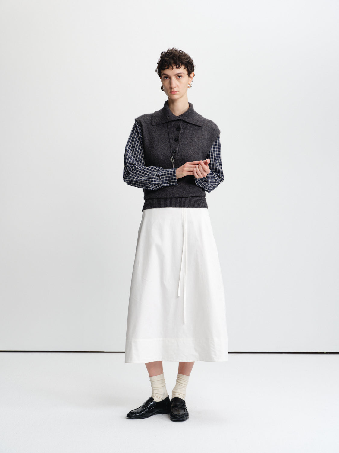 Quiet Check Turtleneck