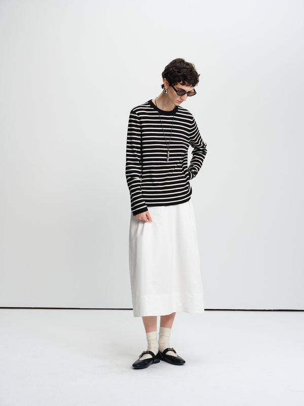 Eidos Tie‑Waist A‑Line Skirt