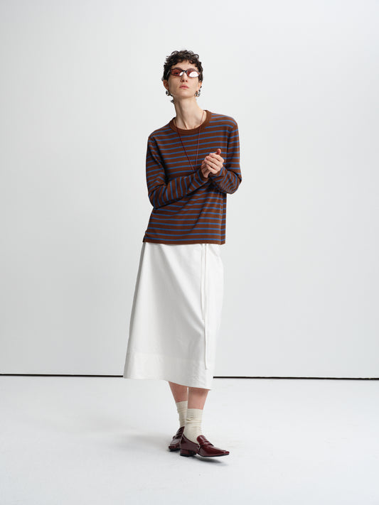 Eidos Tie‑Waist A‑Line Skirt