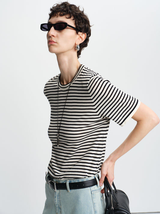 Glacier Stripe Merino Tee
