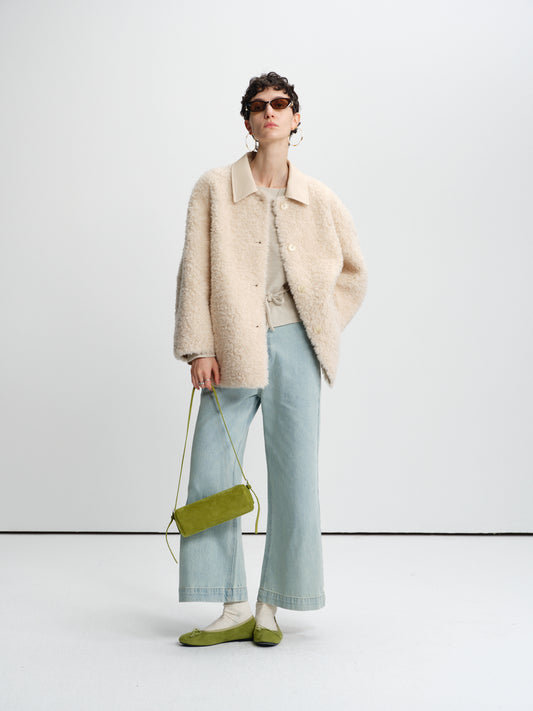Frontier Shearling-Pile Coat
