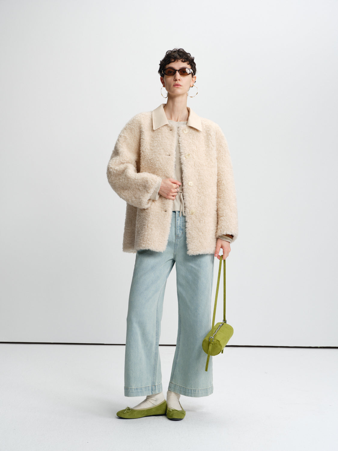 Frontier Shearling-Pile Coat