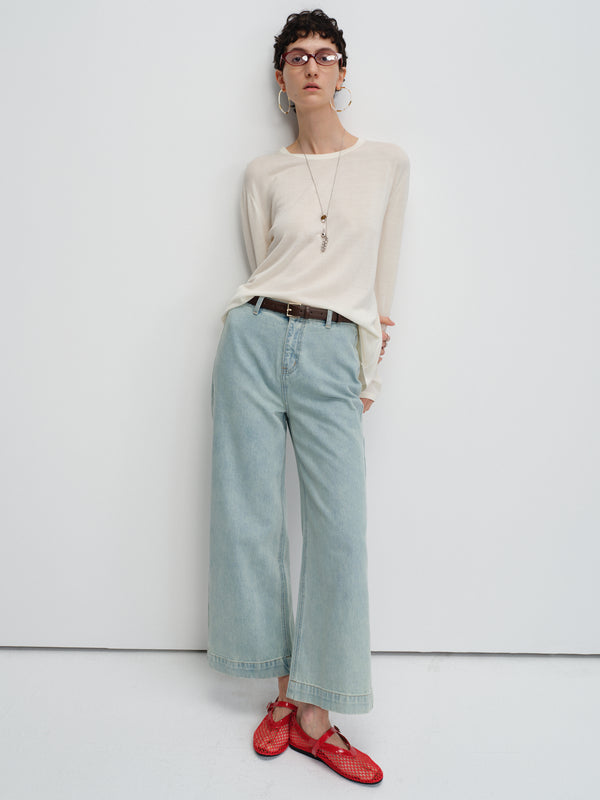 Pale Horizon Straight-Leg Jeans
