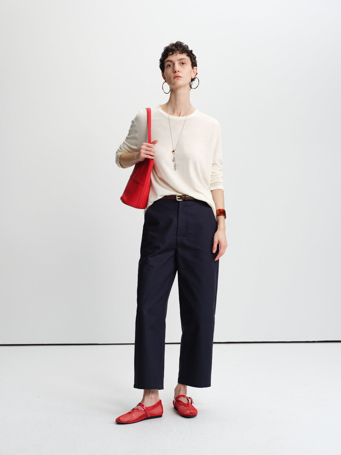 Airy Cropped Trousers