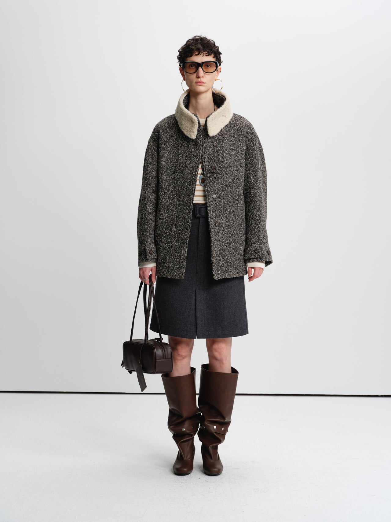 Quiet Loft Tweed Coat