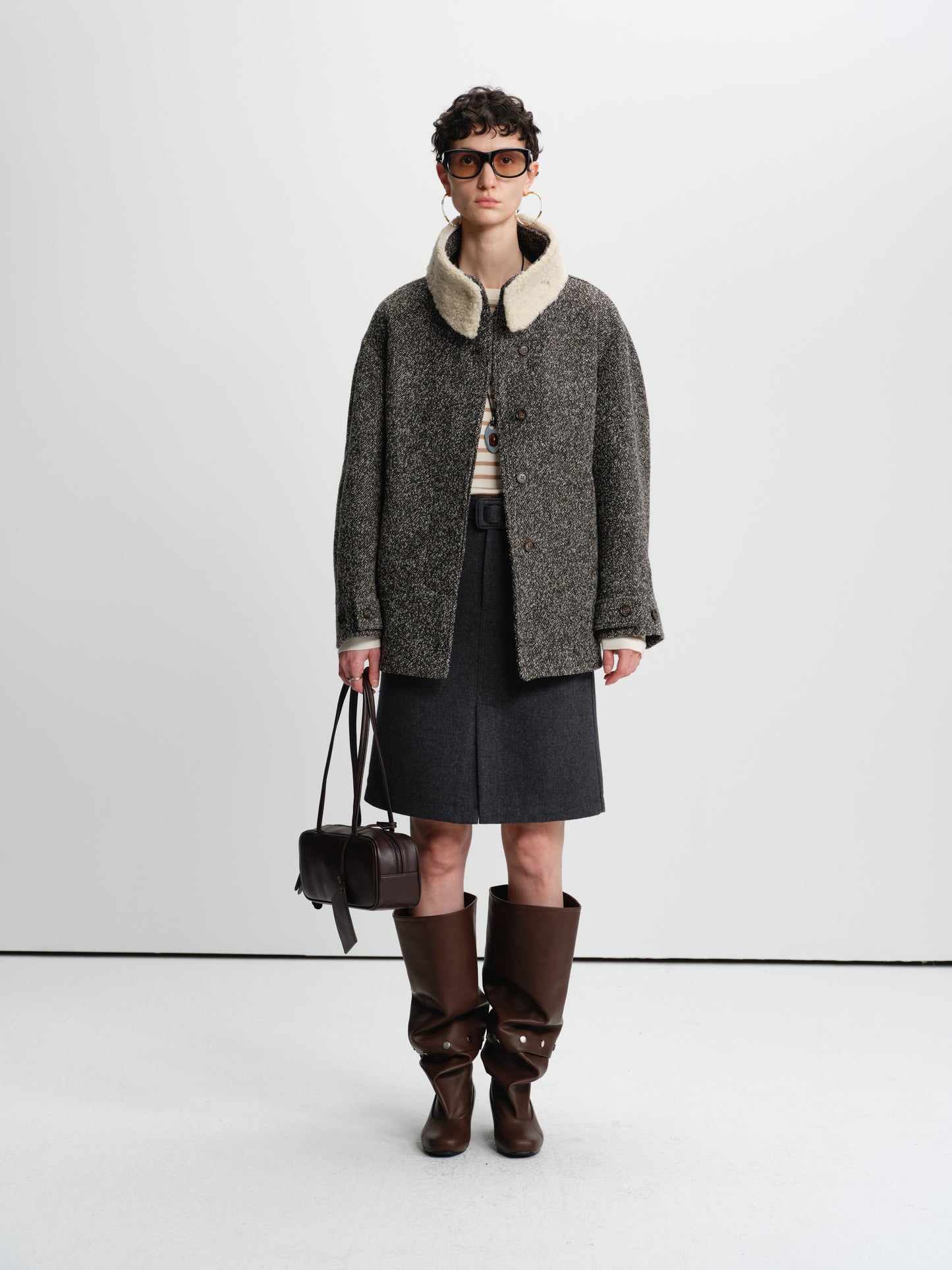 Quiet Loft Tweed Coat