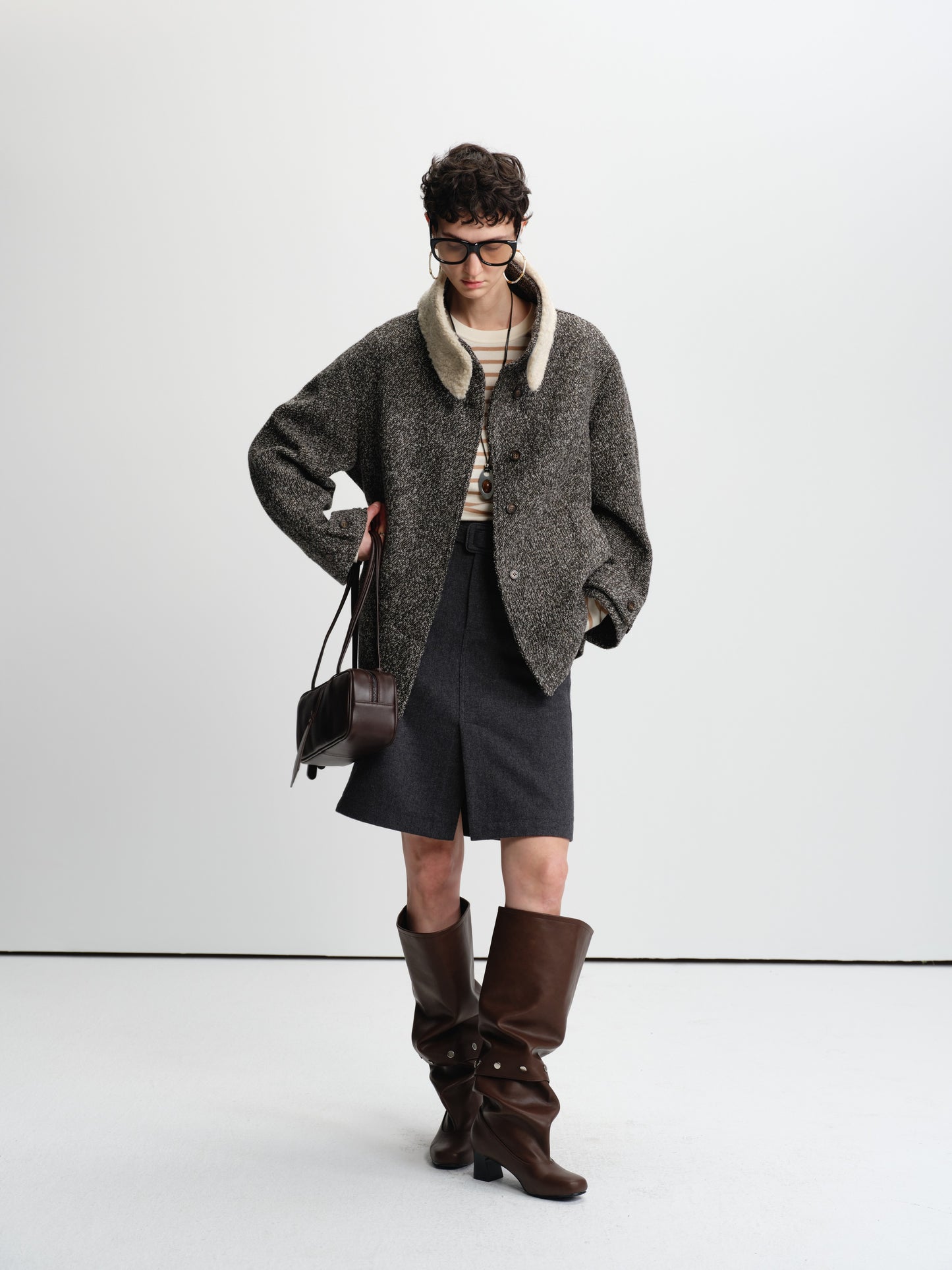 Quiet Loft Tweed Coat