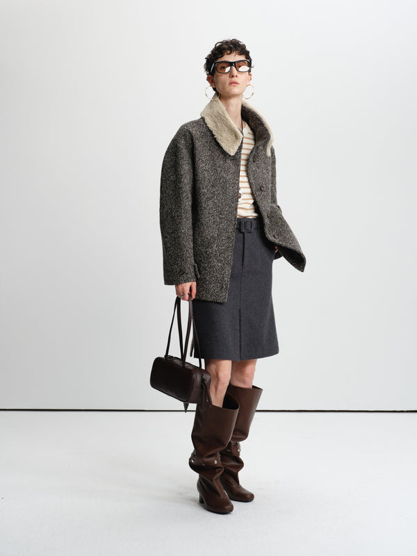 Quiet Loft Tweed Coat