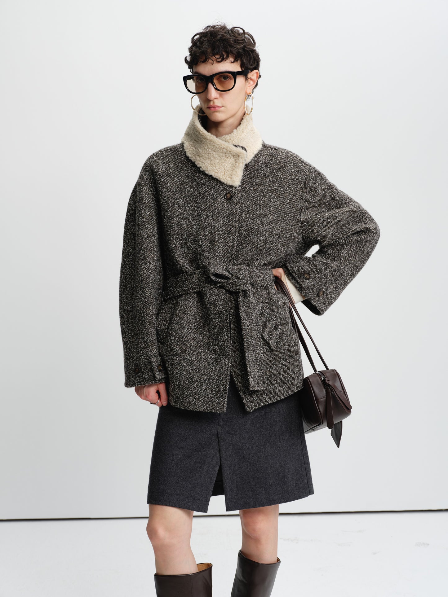 Quiet Loft Tweed Coat