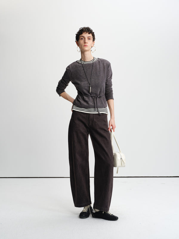Etch Textured Tie-Waist Top