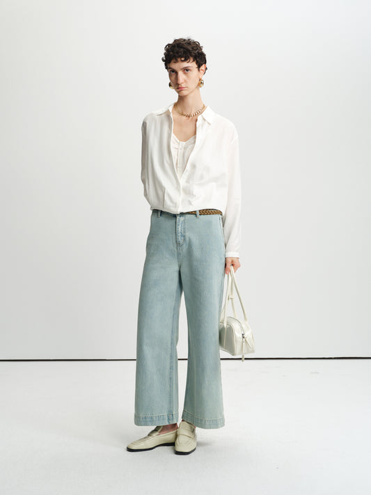Pale Horizon Straight-Leg Jeans