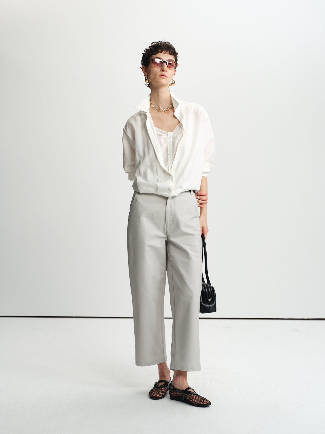 Airy Cropped Trousers