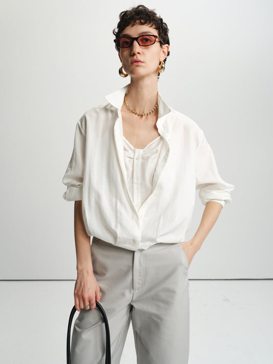 Drift Tencel-Linen Layered Shirt