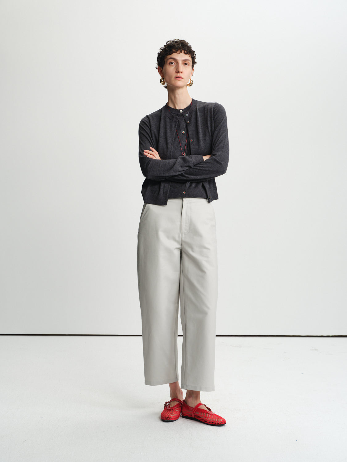 Airy Cropped Trousers