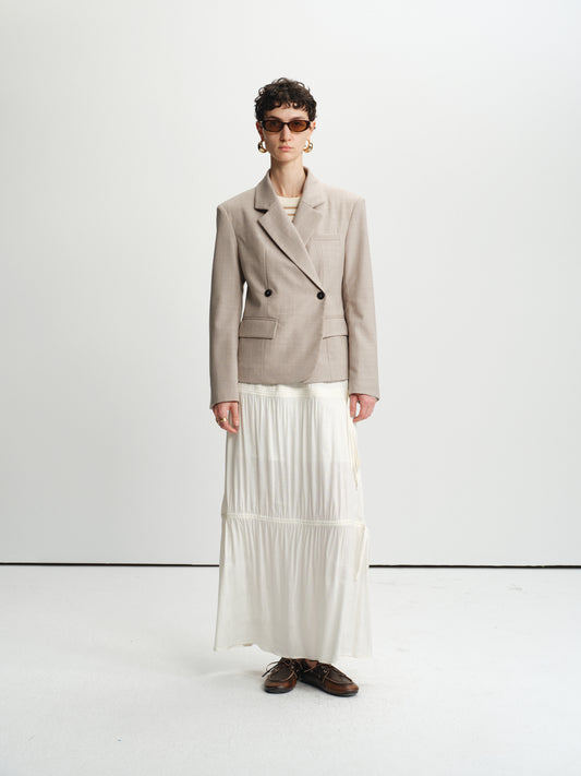 Hemp-Blend Tie Skirt