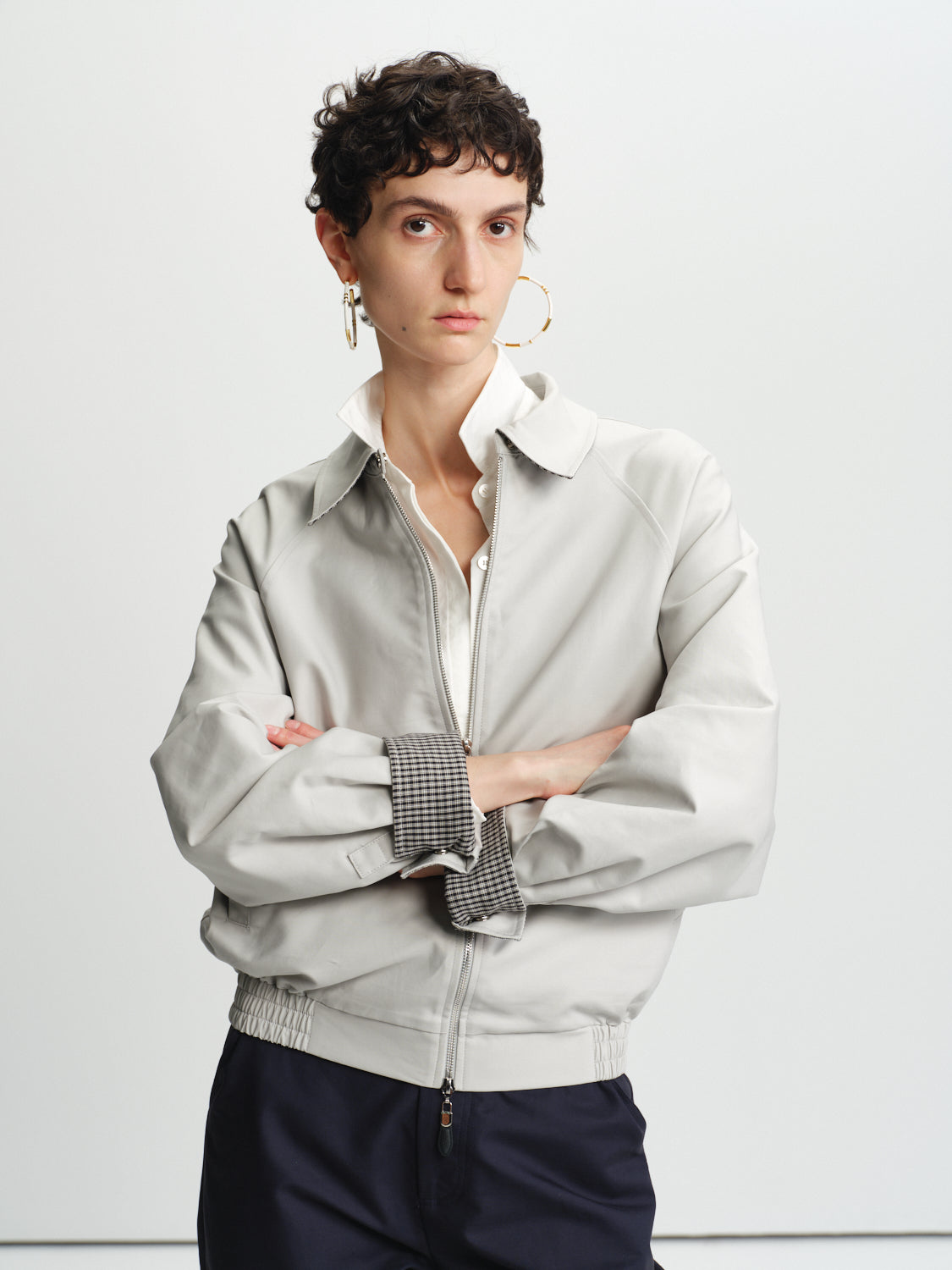 Muted Check Flight Jacket