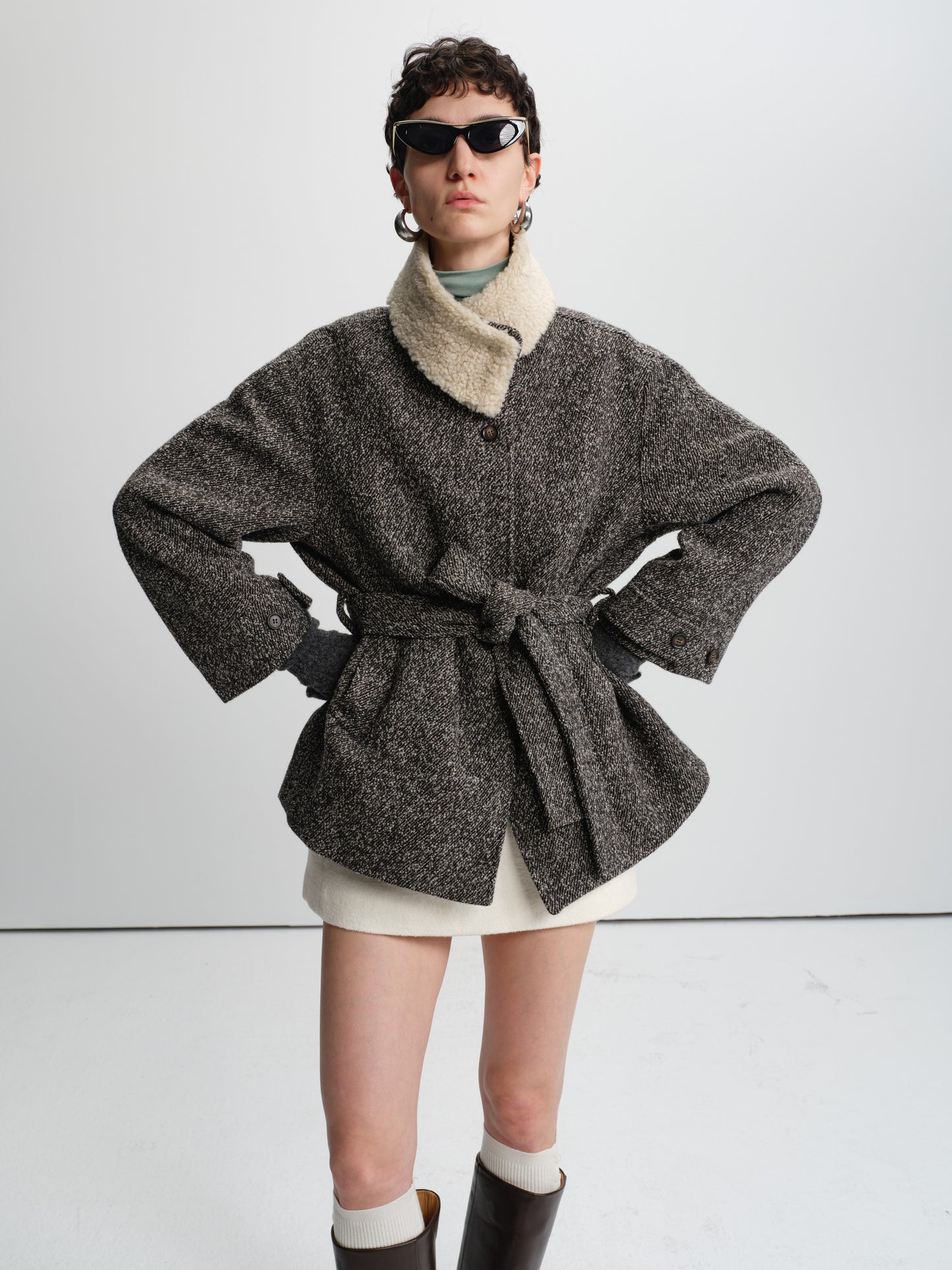 Quiet Loft Tweed Coat