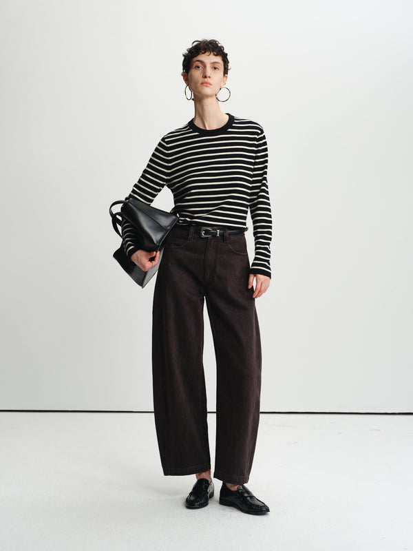 Linear Merino Stripe Knit Tee