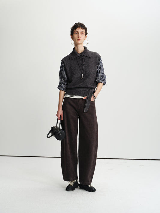 Splice Wool-Cashmere Layered Turtleneck