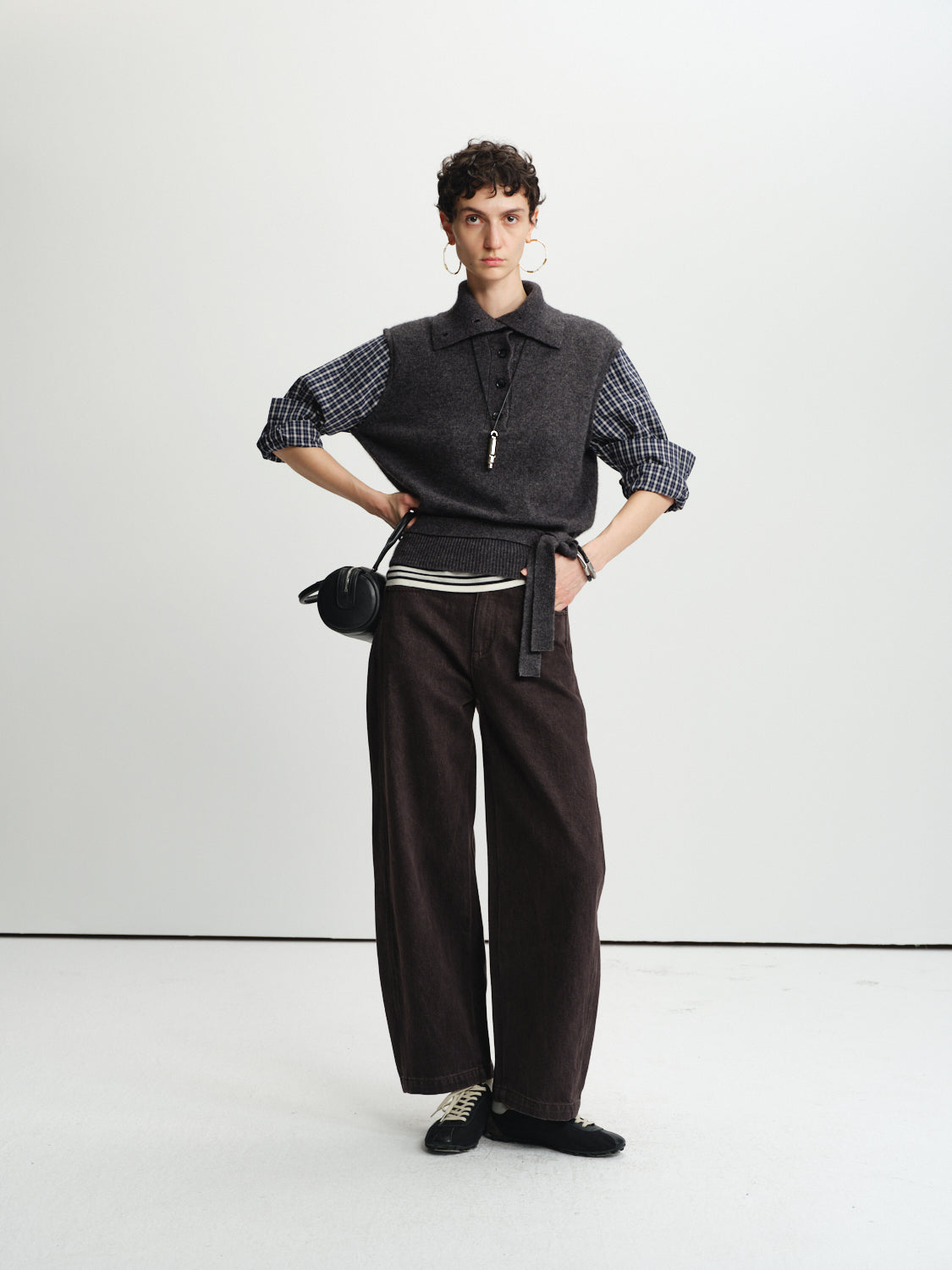 Quiet Check Turtleneck