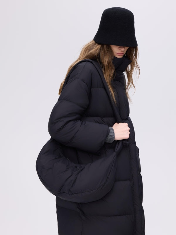 High-Neck Long Down Coat