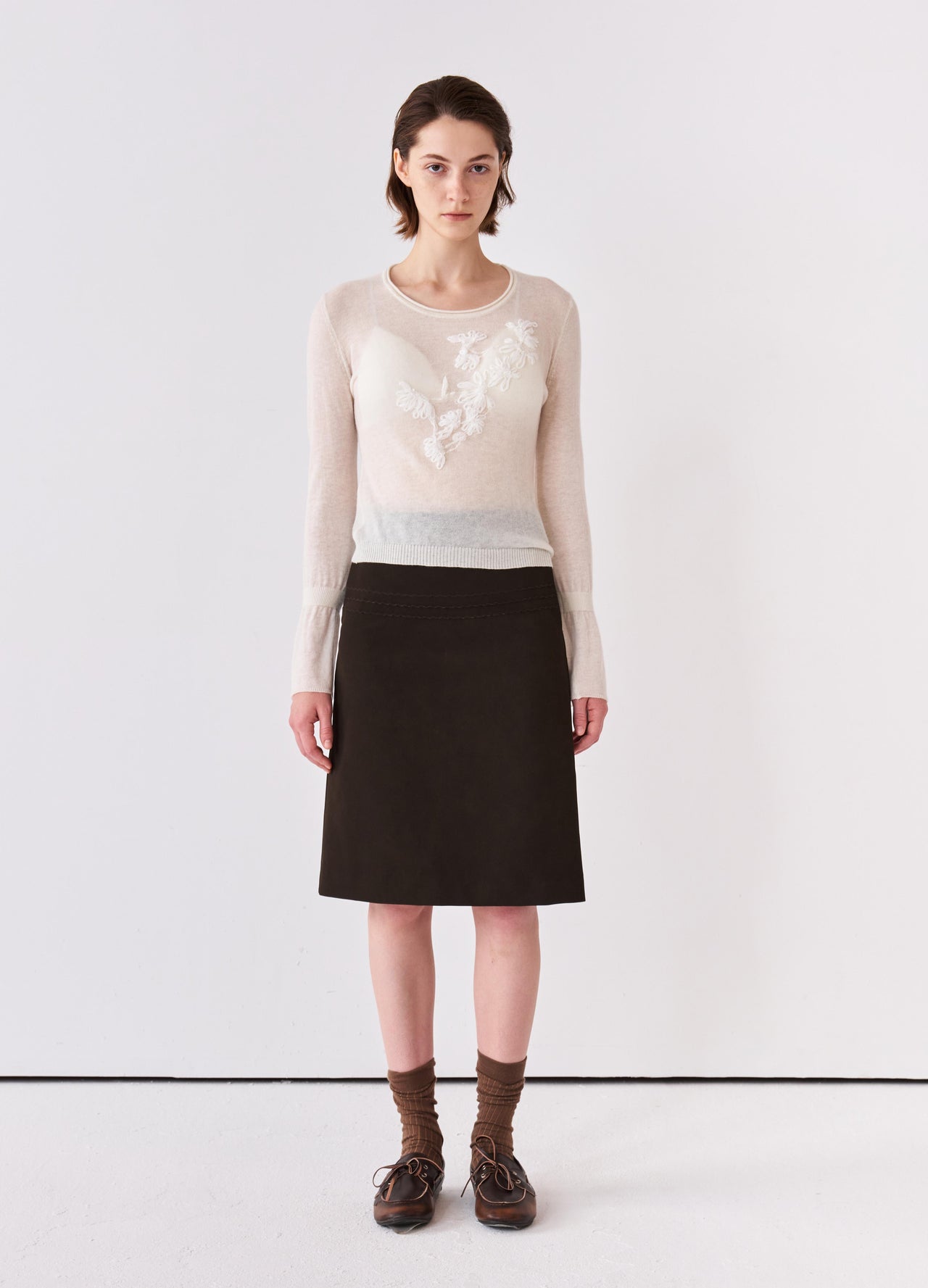 Relief Midi Skirt