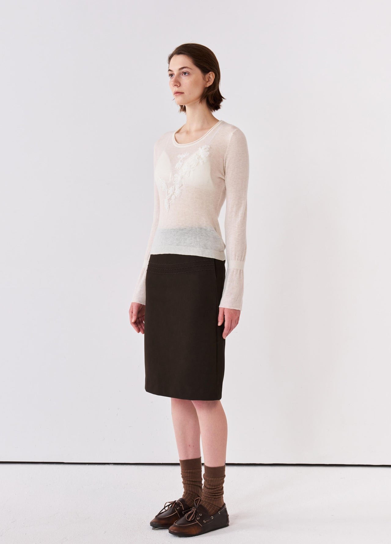 Relief Midi Skirt