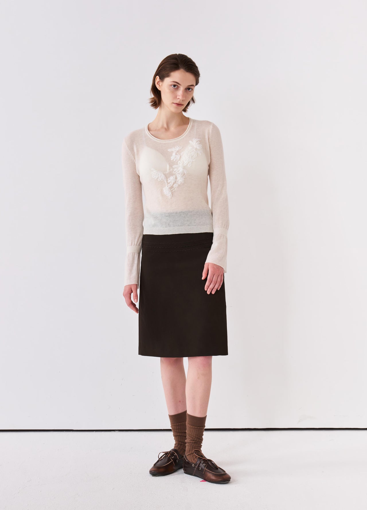 Relief Midi Skirt