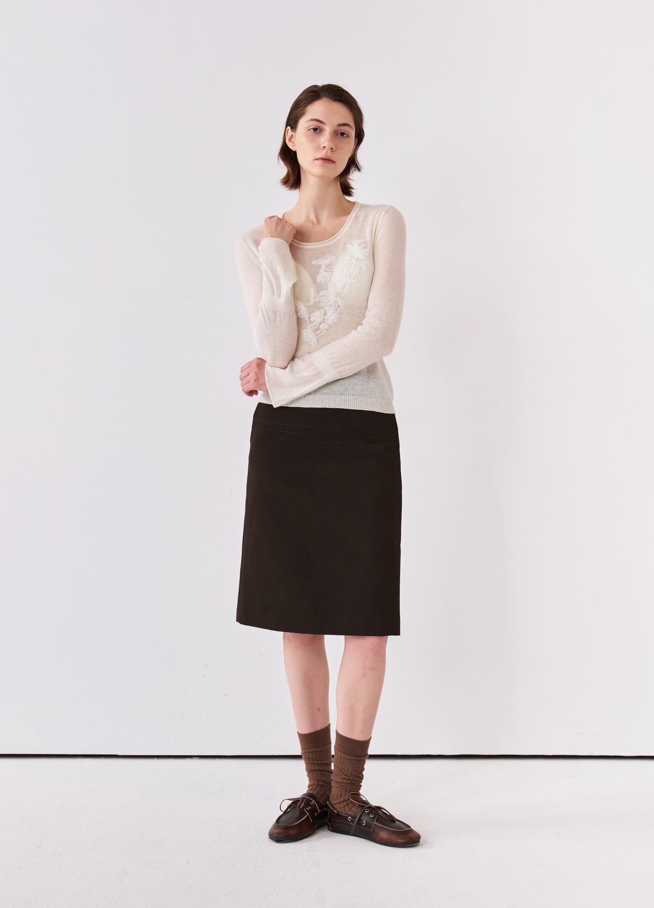 Relief Midi Skirt