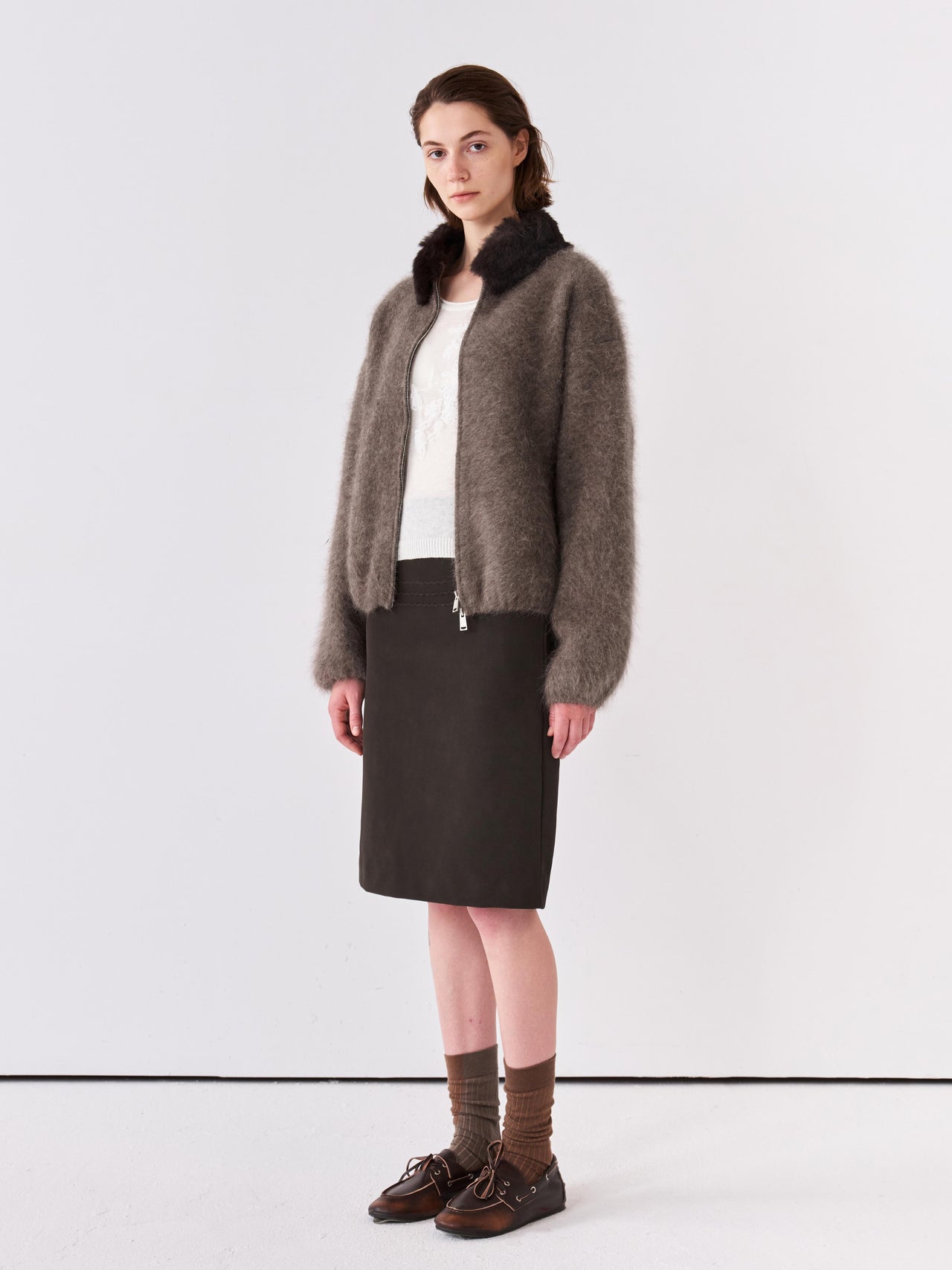Plush Collar Jacket