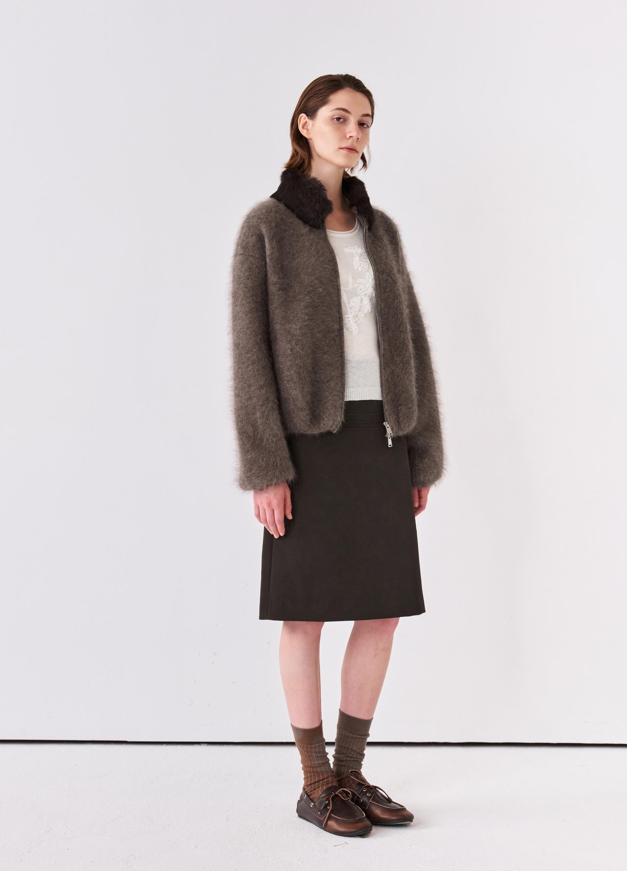 Relief Midi Skirt