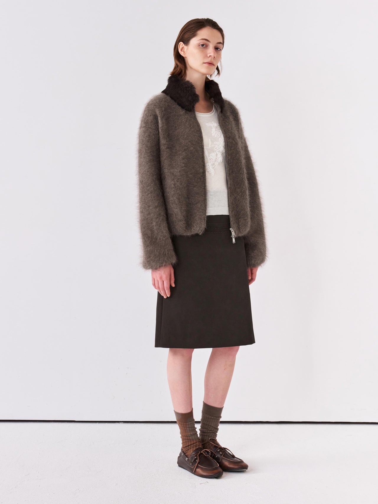 Plush Collar Jacket