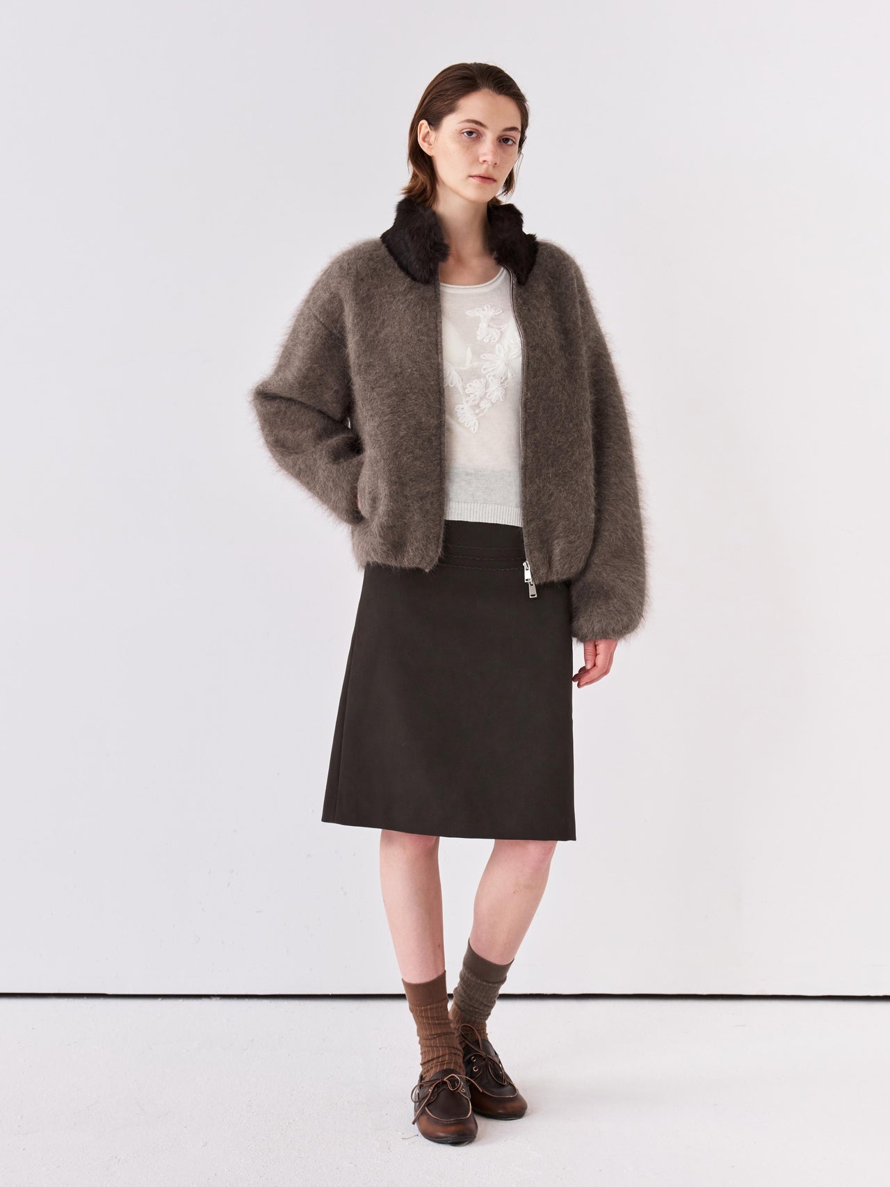 Plush Collar Jacket