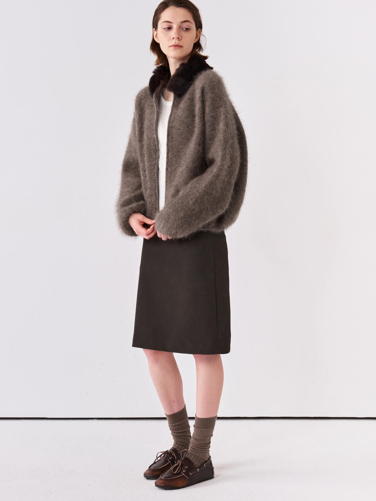 Plush Collar Jacket
