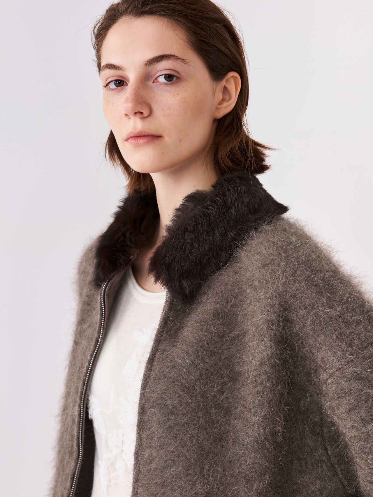 Plush Collar Jacket