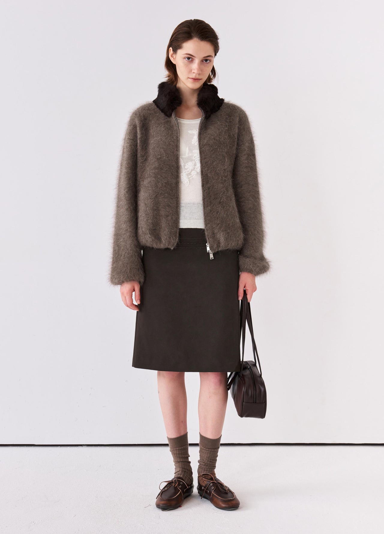 Relief Midi Skirt