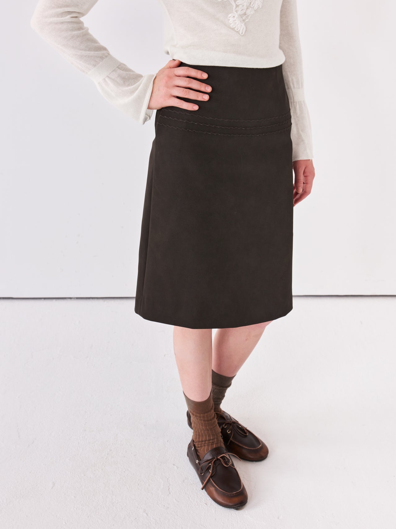 Relief Midi Skirt