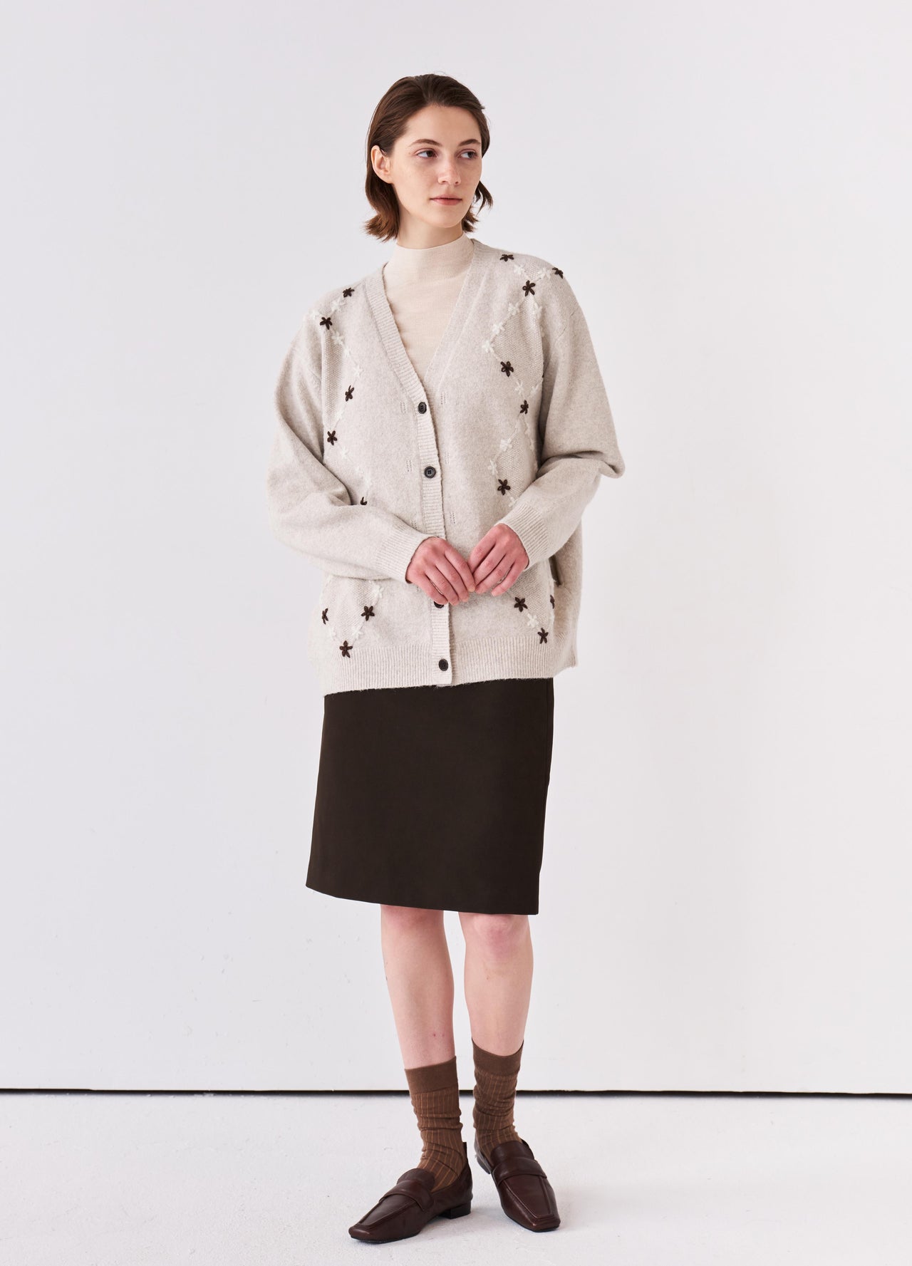 Relief Midi Skirt
