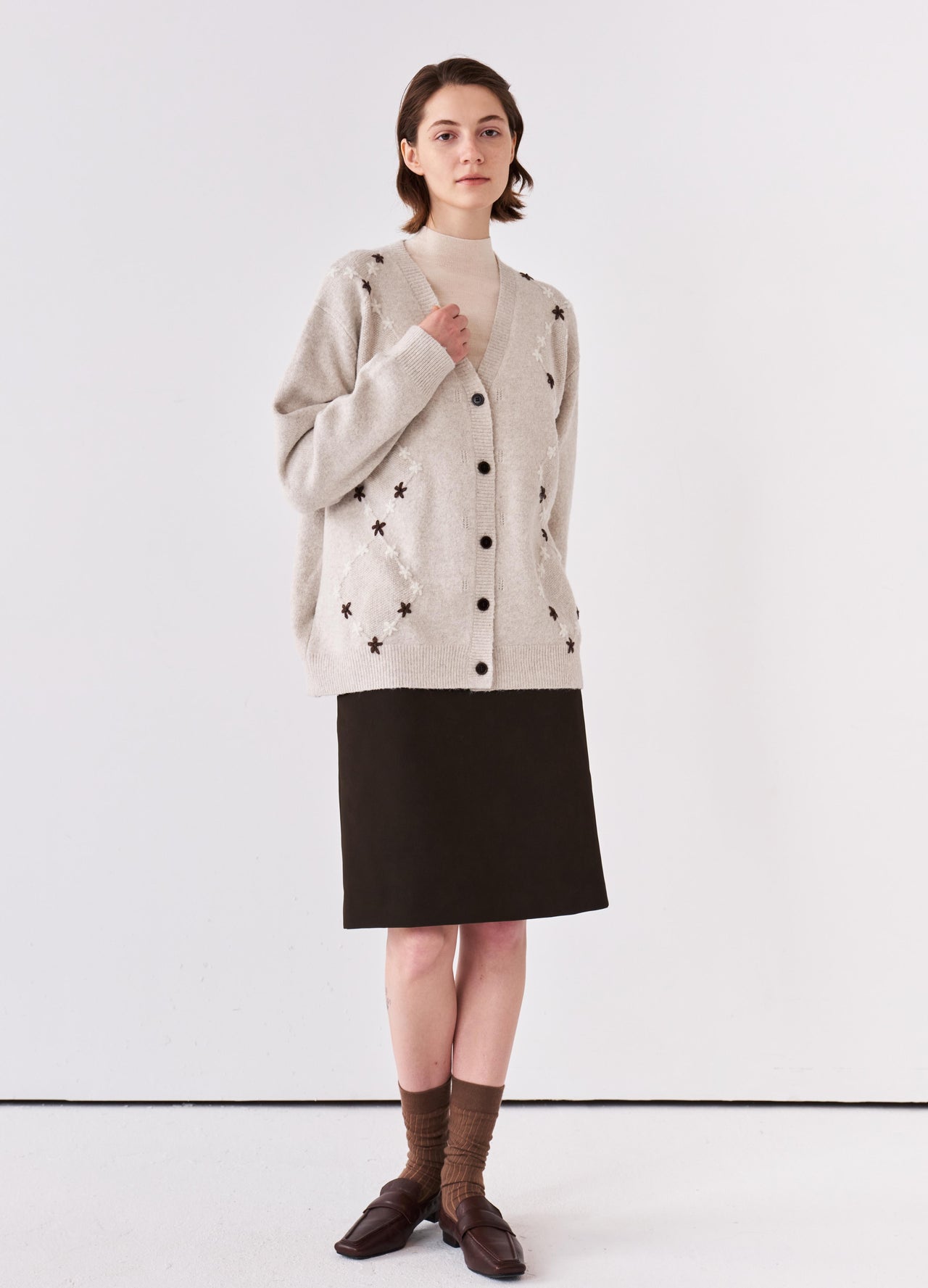 Relief Midi Skirt