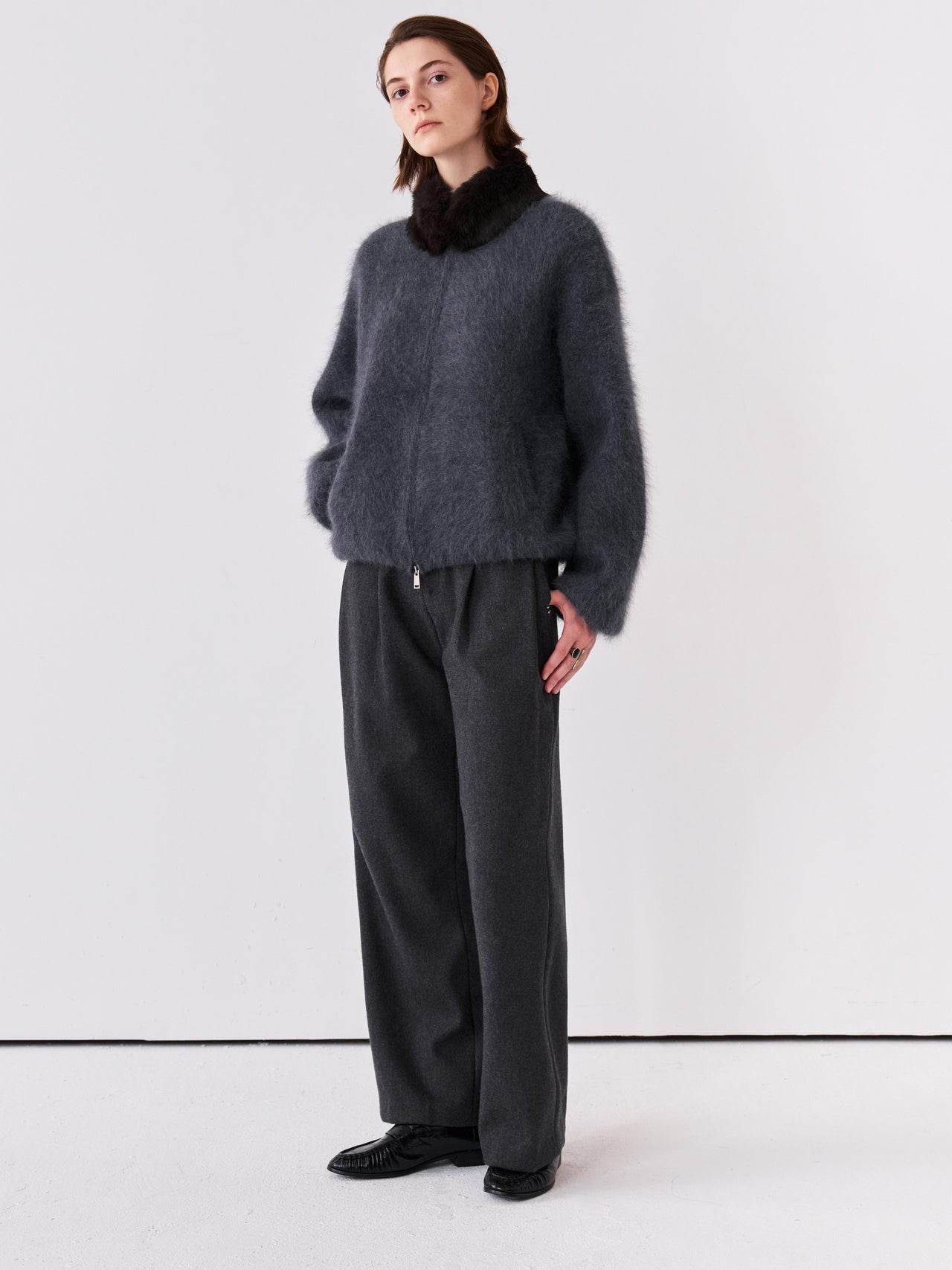 Plush Collar Jacket