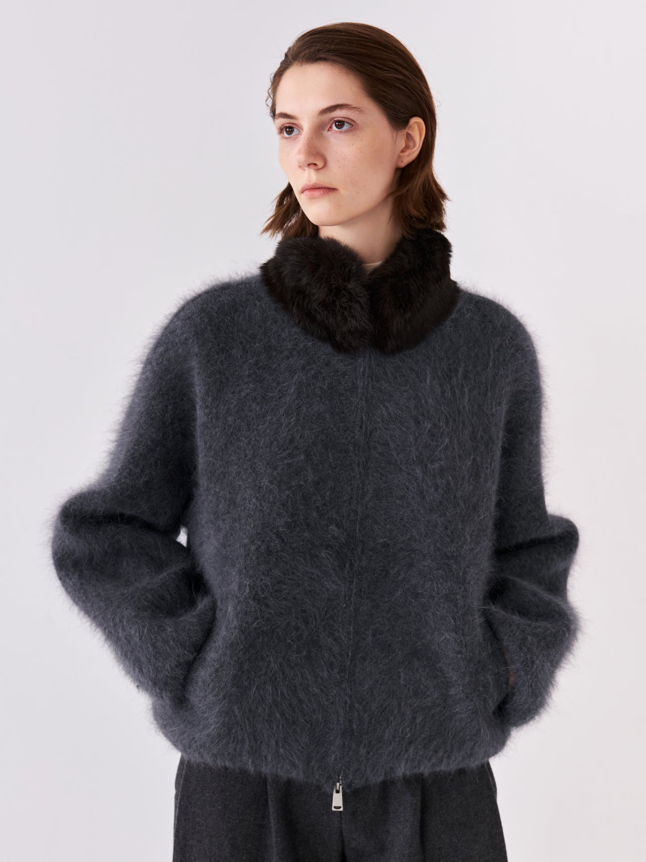 Plush Collar Jacket