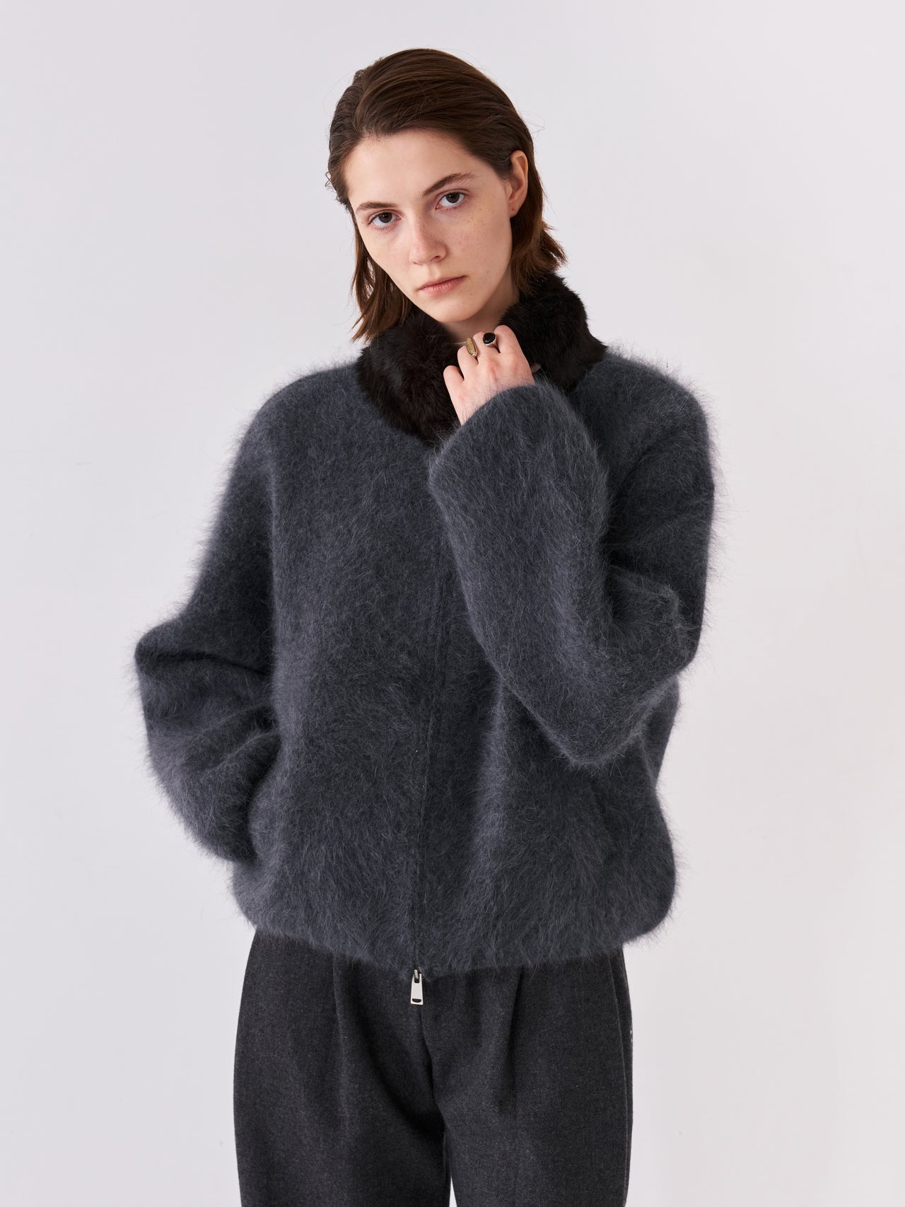 Plush Collar Jacket