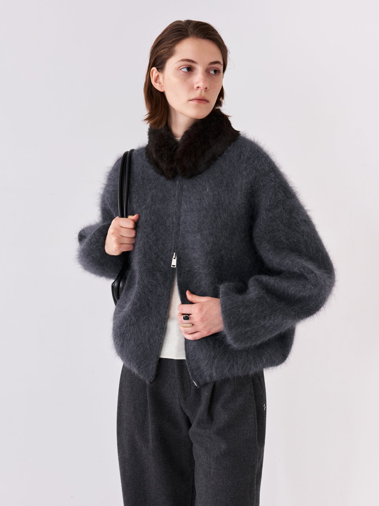 Plush Collar Jacket
