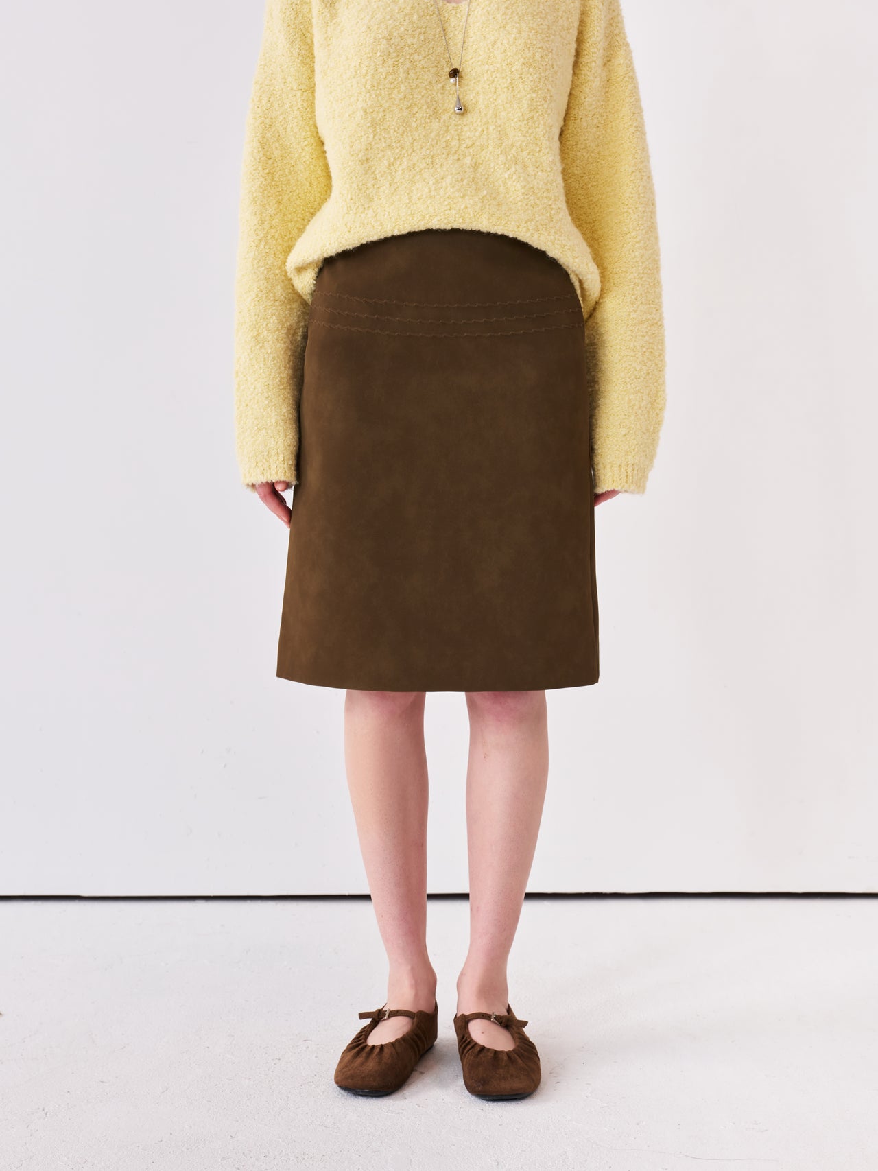 Relief Midi Skirt