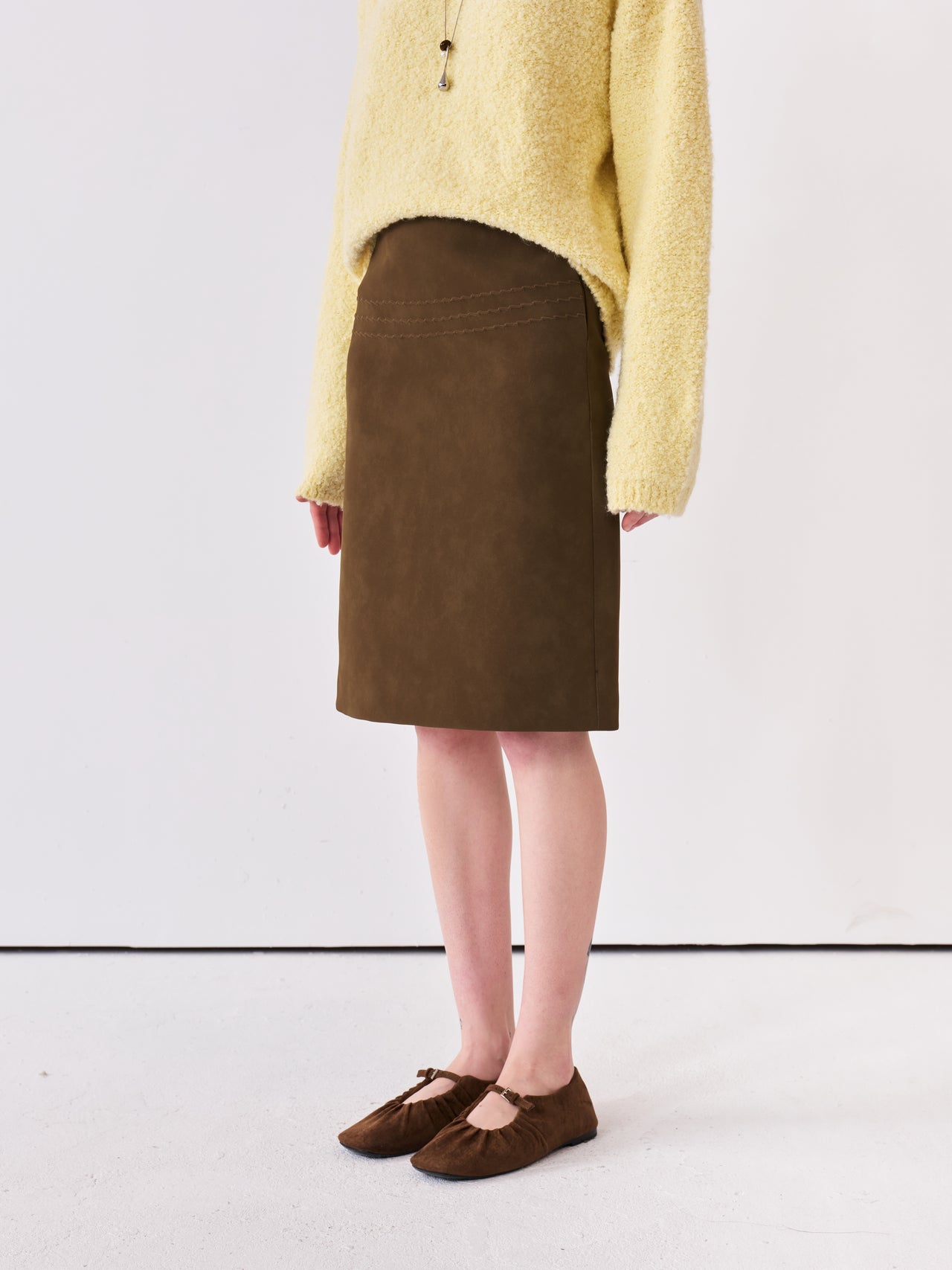 Relief Midi Skirt