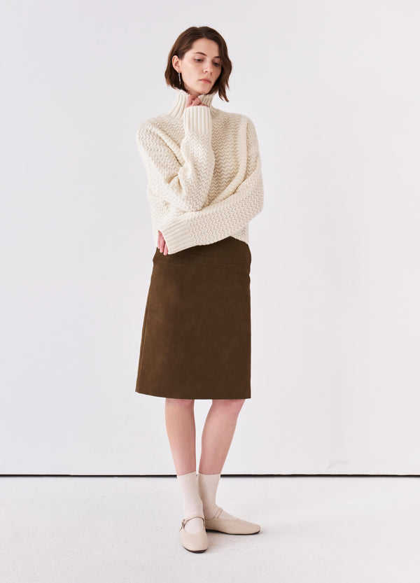 Relief Midi Skirt