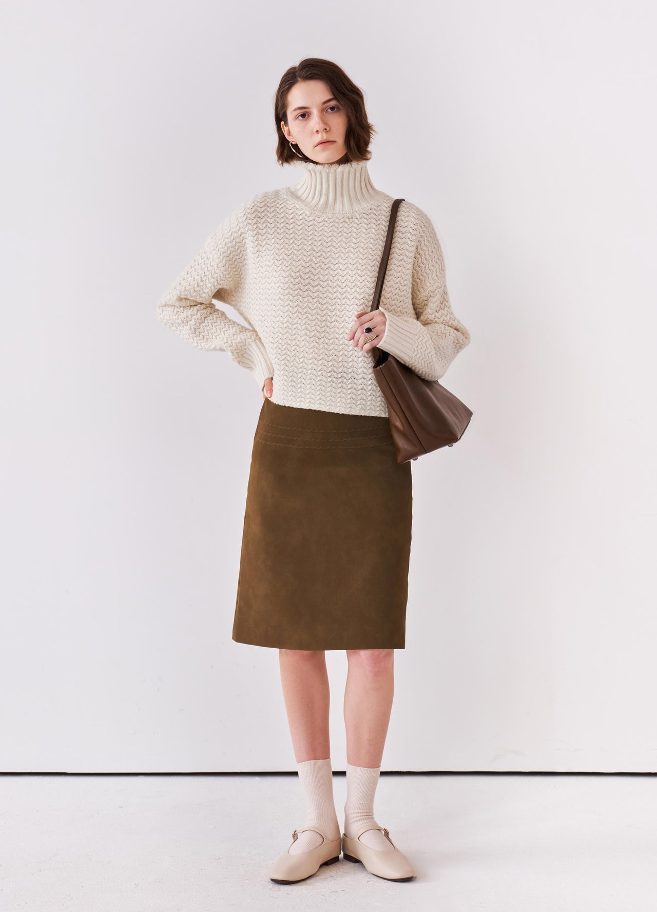 Relief Midi Skirt