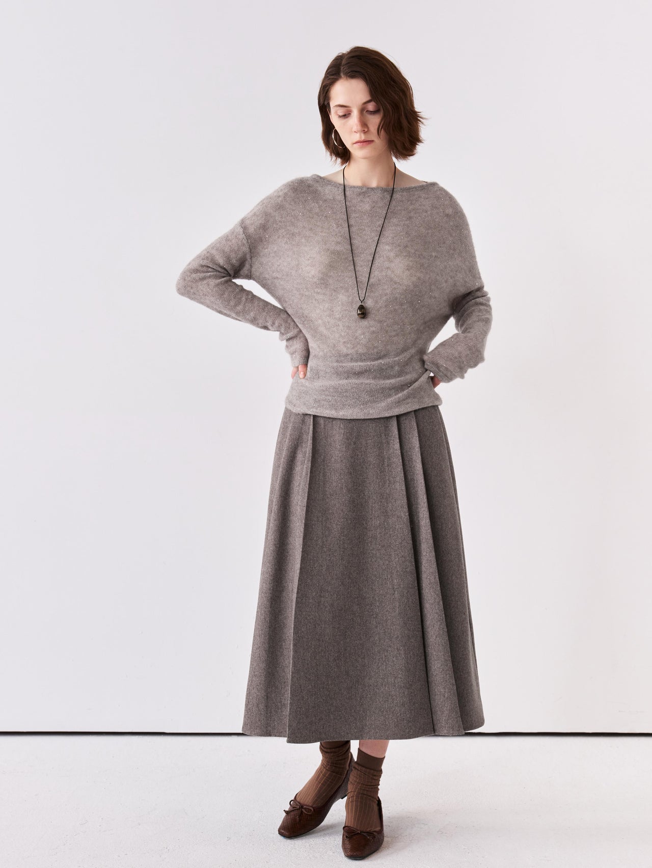 Arc Pleat Skirt