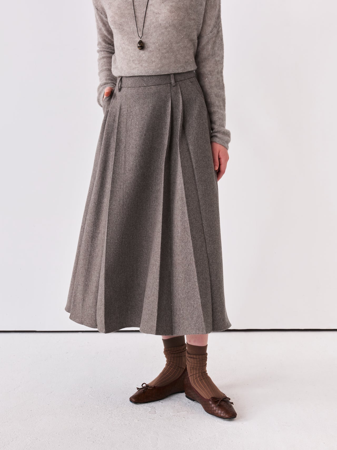 Arc Pleat Skirt